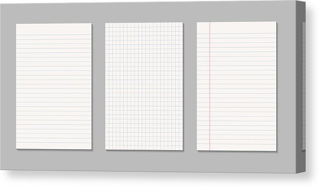 642x376 Set Of Realistic Blank Sheets Of Square And Lined Paper