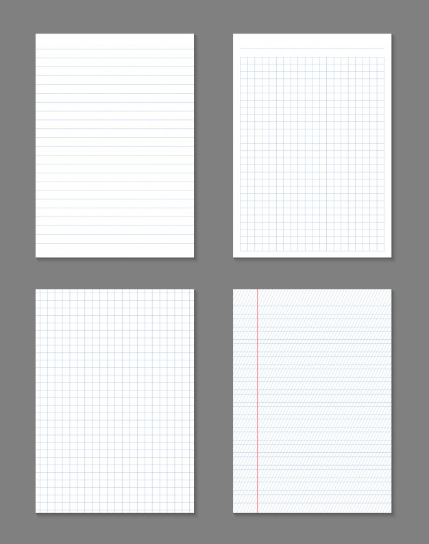 626x794 Square, Lined Paper Sheets, Grid