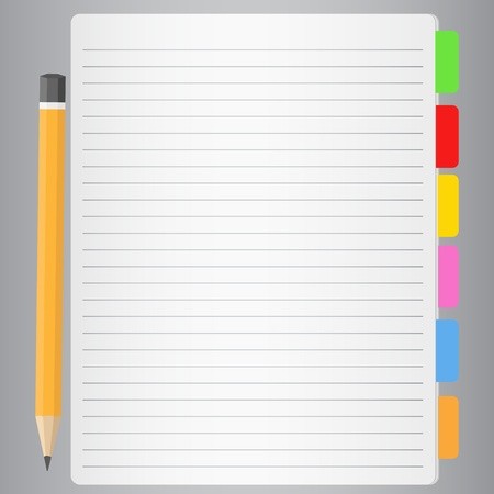 450x450 Vector Lined Paper And Pencil Royalty Free Vector Graphics