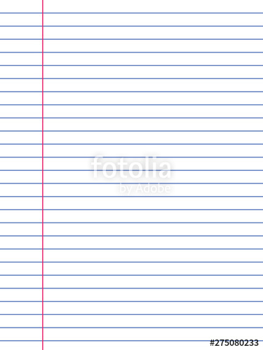 375x500 Vector Sheets Of Lined Paper With Border From A Notebook