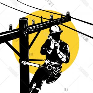 Royalty Free Clip Art Vector Logo Of A Male Electrician Lineman 300x300 Royalty Free Clip Art Vector Logo Of A Male Electrician Lineman