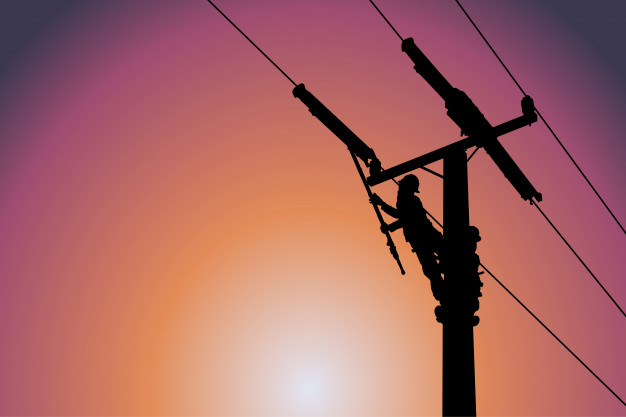 Silhouette Of Power Lineman Install Conductor Cover Vector 626x417 Silhouette Of Power Lineman Install Conductor Cover Vector
