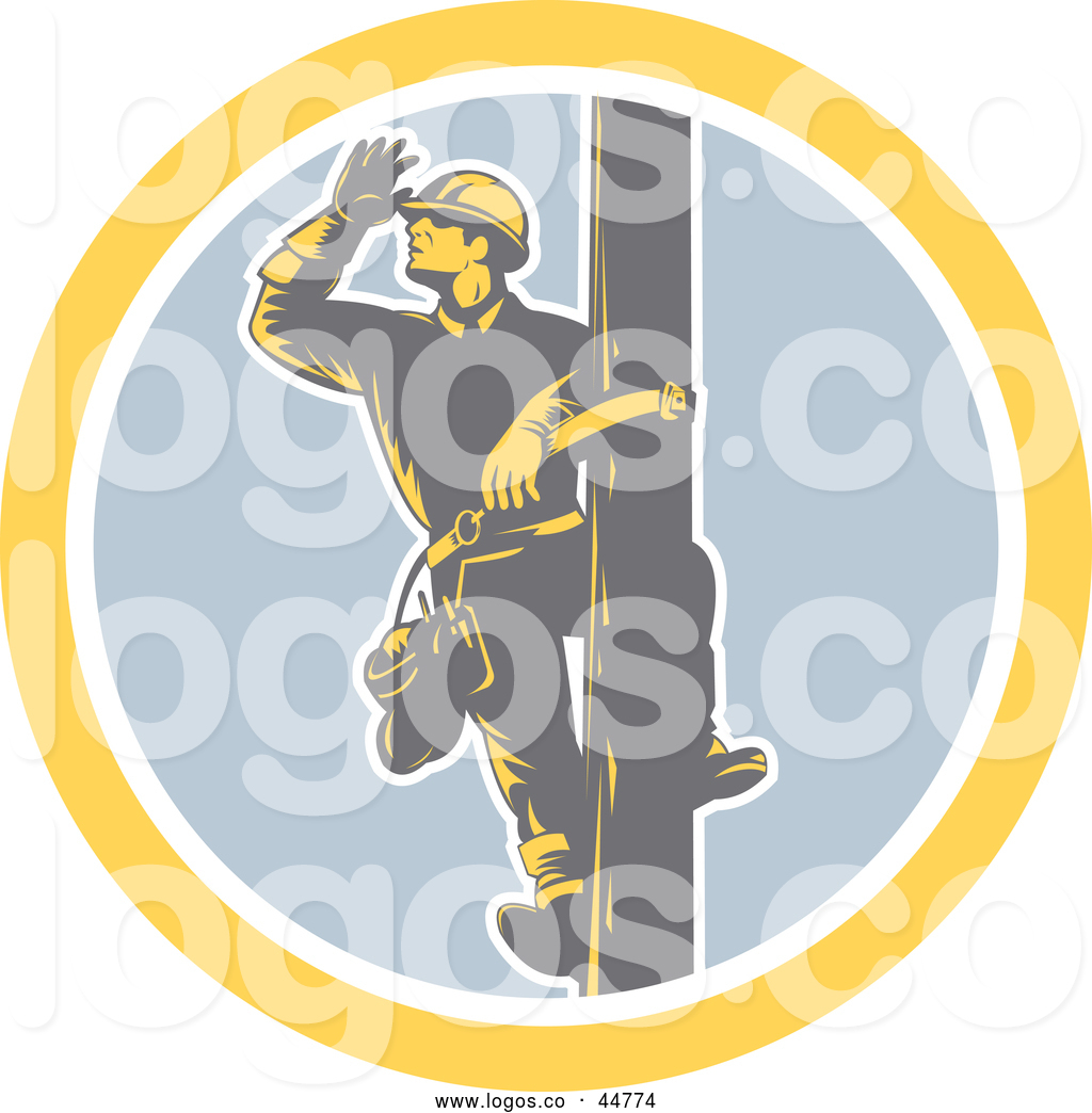 Vector Logo Of A Power Lineman Looking Out From A Telephone Pole 1024x1044 Vector Logo Of A Power Lineman Looking Out From A Telephone Pole
