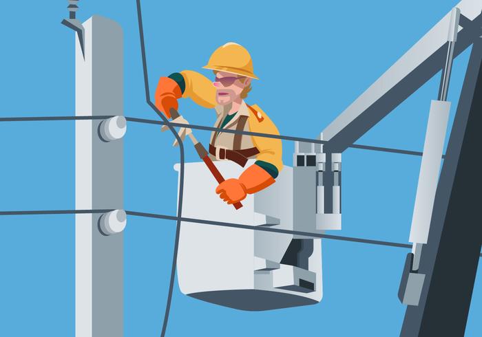 Electrical Lineman Vector 700x490 Electrical Lineman Vector