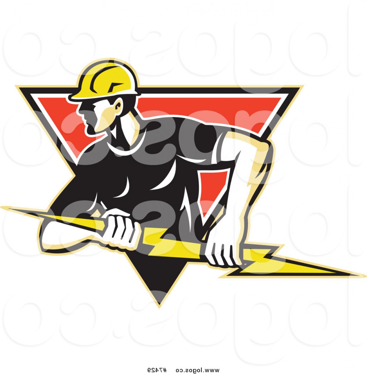 Royalty Free Clip Art Vector Logo Of A Male Electrician Lineman 1228x1252 Royalty Free Clip Art Vector Logo Of A Male Electrician Lineman