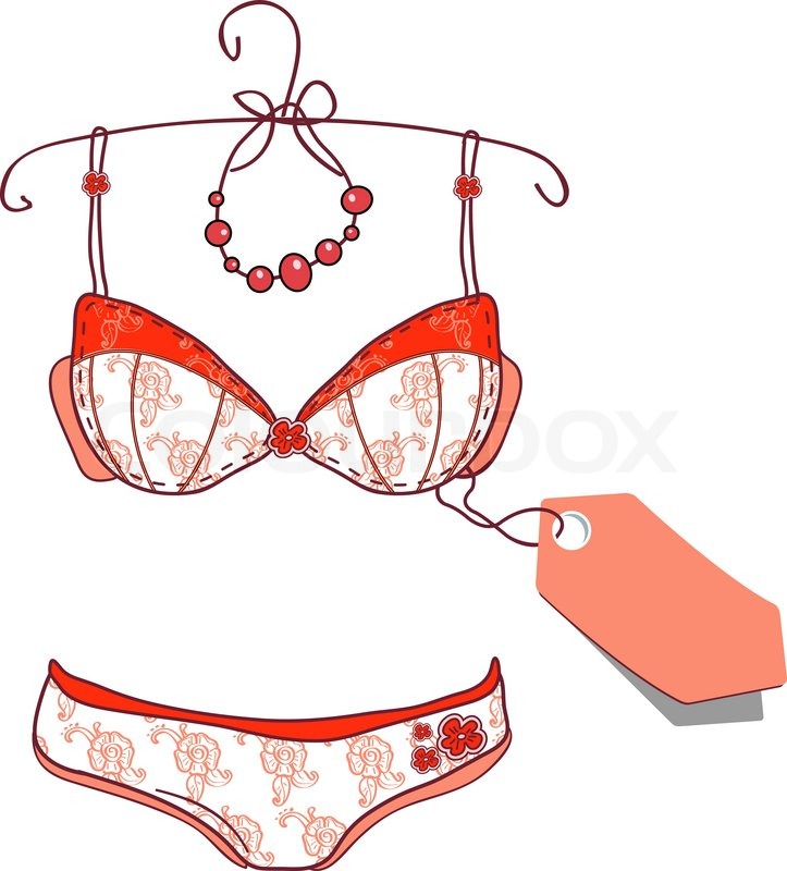 723x800 Sexy Vintage Lingerie With Label Stock Vector Colourbox