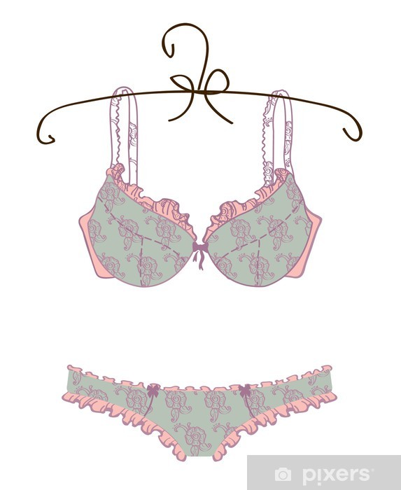 573x700 Stock Vector Illustration Lingerie Wall Mural