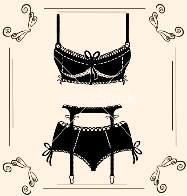 380x400 Vintage Lingerie Vector Art Shared