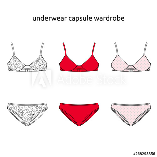 500x500 Female Underwear Isolated On White Background Fashion Sets
