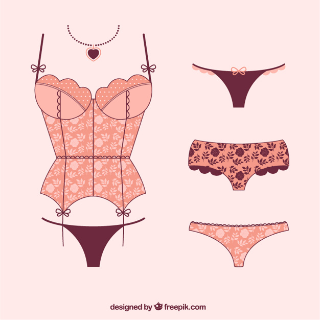 626x626 Female Lingerie Vector Free Download