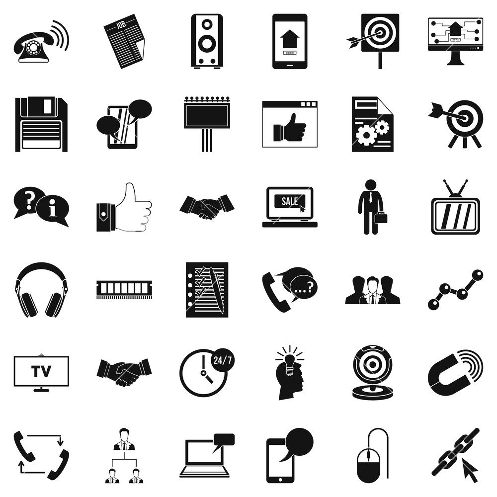 1000x1000 Data Link Icons Set Simple Style Of Data Link Vector Icons