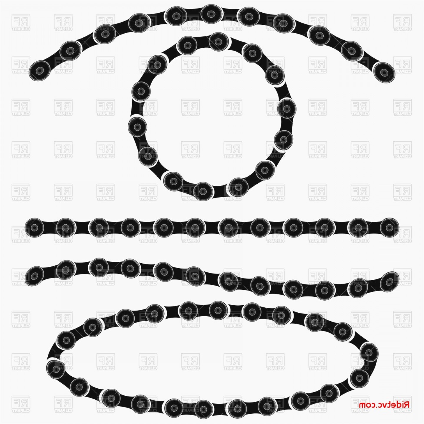 1440x1440 Bicycle Chain Link Vector Beautiful Bike Chain Frames Royalty Free