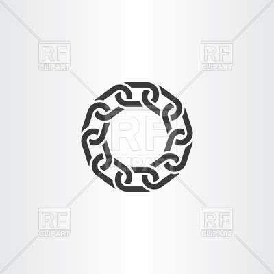 400x400 Black Chain Link Circle Icon Vector Image Of Icons And Emblems