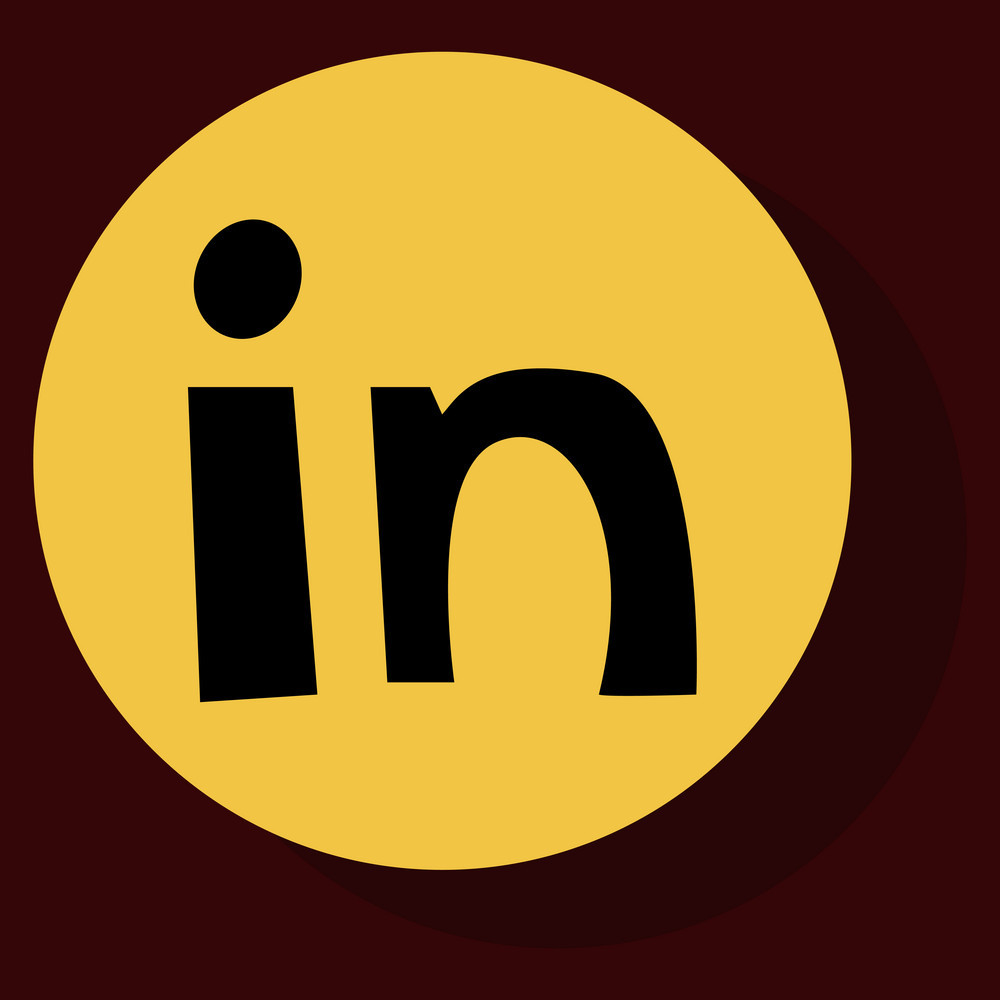 1000x1000 Flat Linkedin Color Icon Glossy App Icon Logo Vector