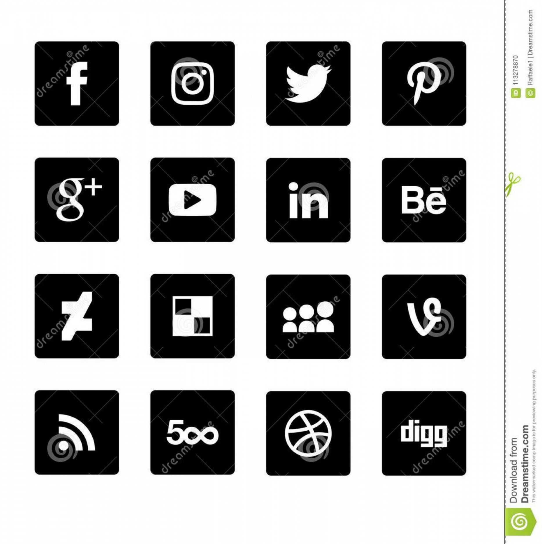 1866x1872 Social Network Logo Vector Google Skype Twitter Instagram Facebook