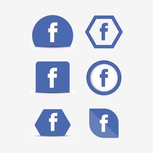 640x640 Facebook Icon Logo Collection Set Social Media Vector Illustrator