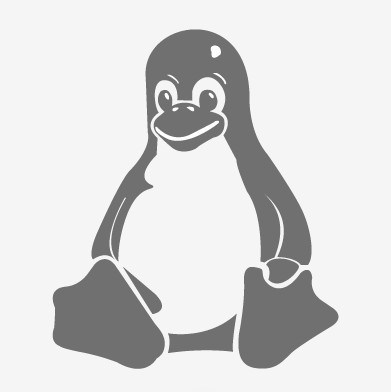 391x392 Free Grey Linux Penguin Logo Vector