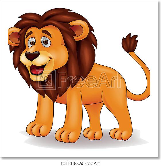 Free Art Print Of Lion Cartoon Vector Illustration Of Funny Lion 561x581 Free Art Print Of Lion Cartoon Vector Illustration Of Funny Lion