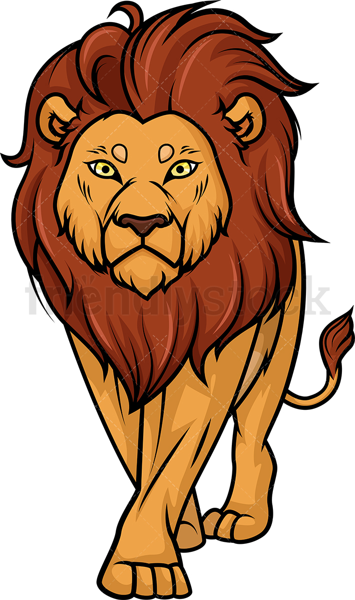 Lion Walking Cartoon Clipart Vector 709x1196 Lion Walking Cartoon Clipart Vector