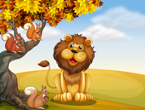 Cartoon Lion Free Vector Download 484x368 Cartoon Lion Free Vector Download