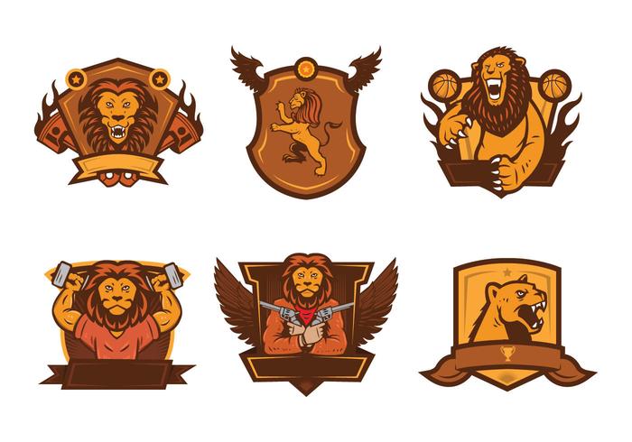 Lion Badge Mascot Vector 700x490 Lion Badge Mascot Vector