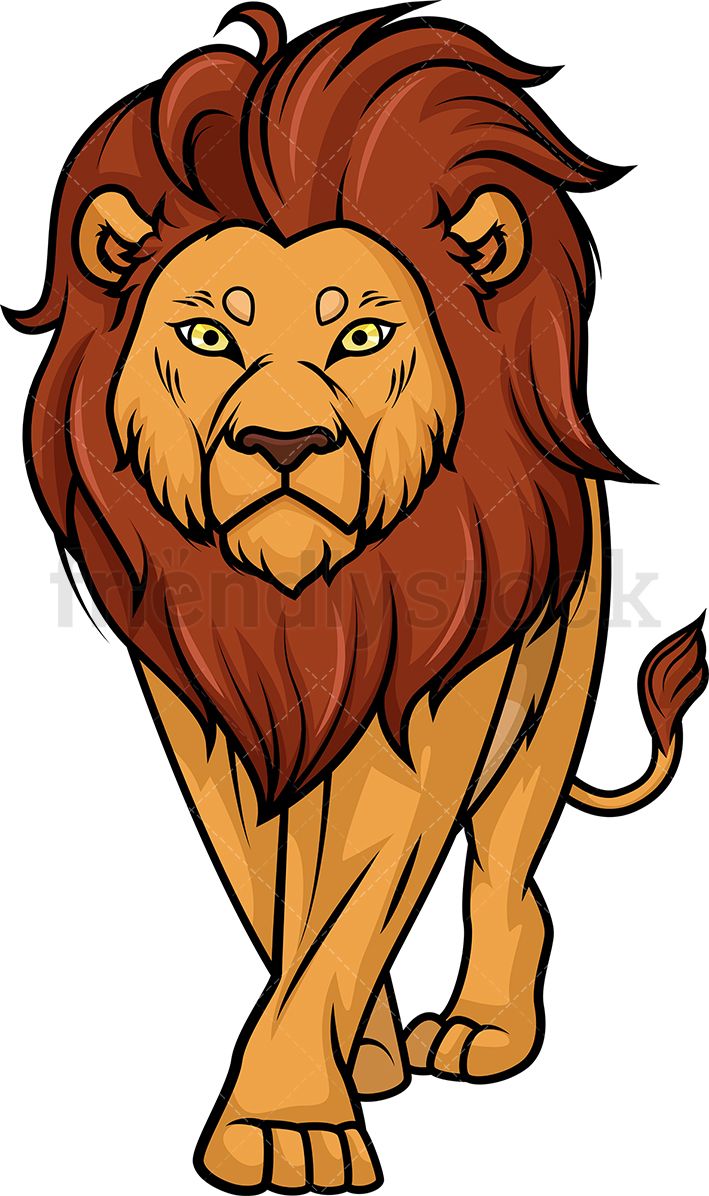 709x1196 Lion Walking Vas Lion Walking, Lion Clipart, Lion