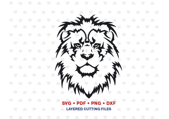 570x402 Lion Tattoo Lion Lion Face Cat Lion Vector Etsy