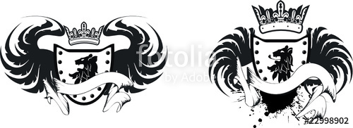 Lion Coat Of Arms Stock Image And Royalty Free Vector 500x182 Lion Coat Of Arms Stock Image And Royalty Free Vector