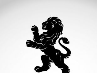 310x233 Lion Heraldry Silhouette Free Vector Free Vectors Ui Download