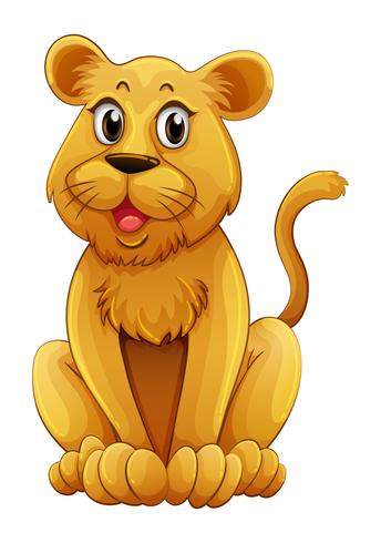 344x490 Lion Cub With Happy Face Vector