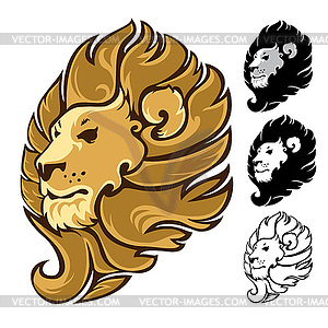 300x300 Lion Head Mascot Emblem