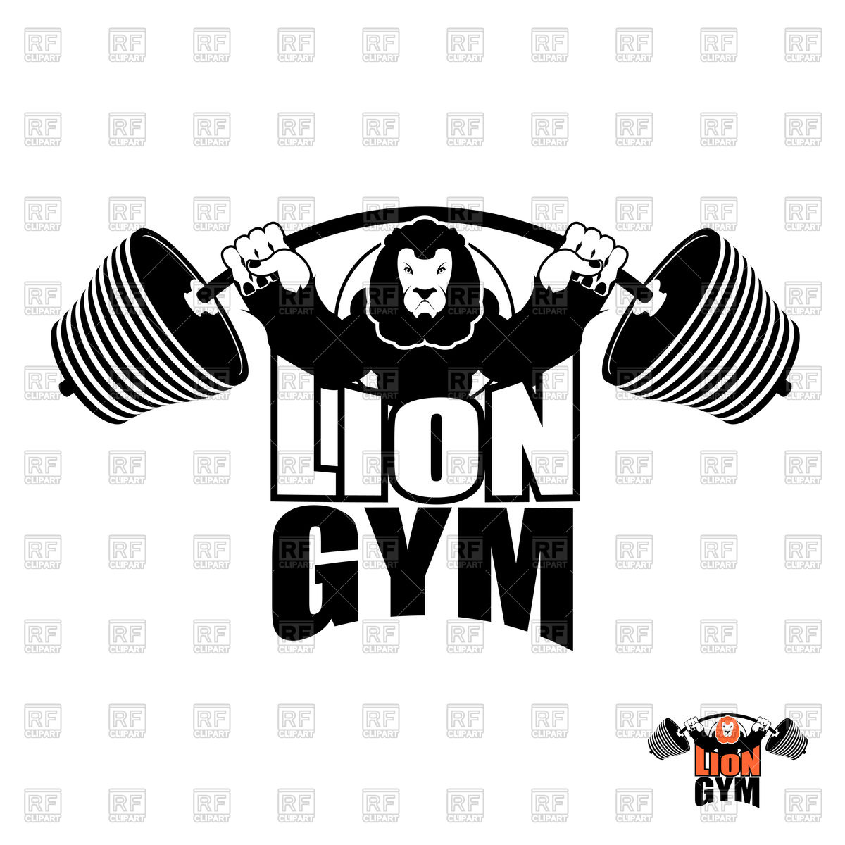 1200x1200 Lion With Barbell