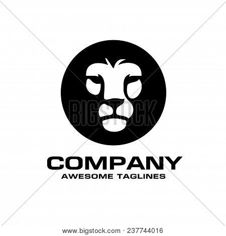 450x470 Circle Lion Head Emblem Vector, Lion King Head Signal Idea
