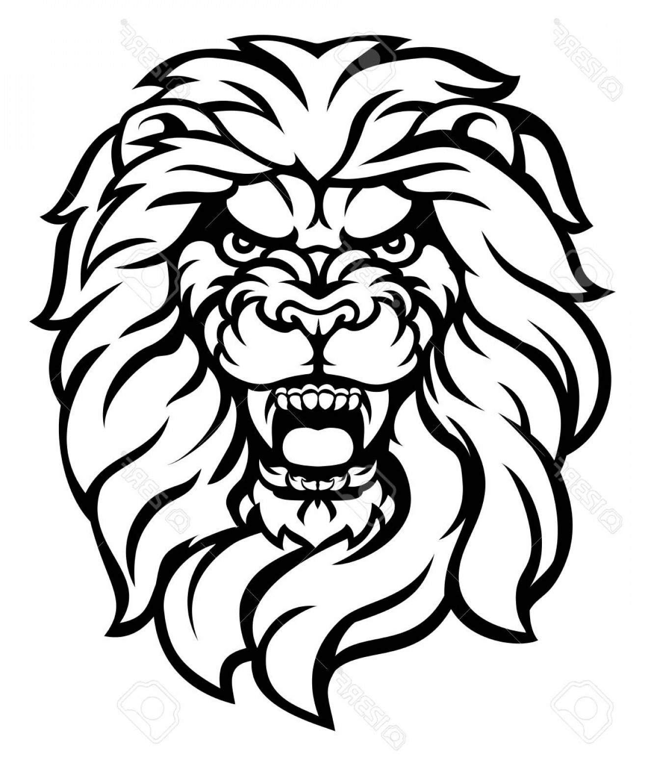 Roaring Lion Head Vector Art Handandbeak 1314x1560 Roaring Lion Head Vector Art Handandbeak