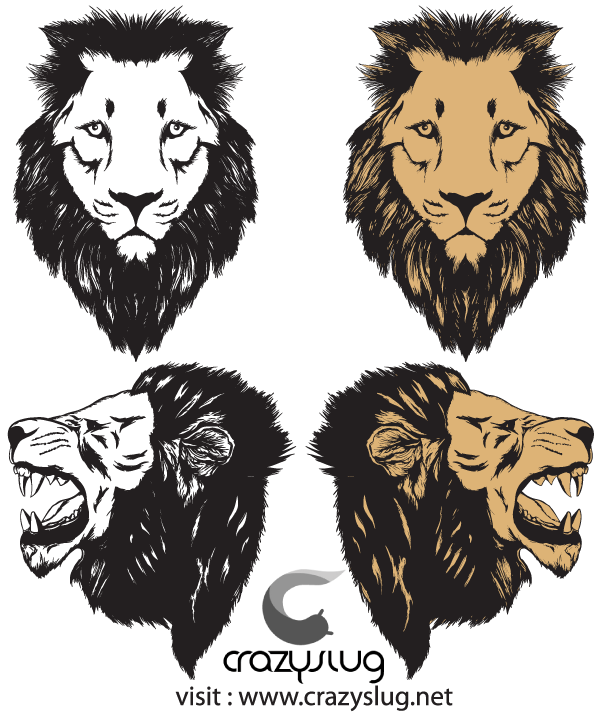 Roaring Lion Head Vector Free 600x714 Roaring Lion Head Vector Free