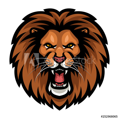 Angry Lion Face Vector 500x500 Angry Lion Face Vector
