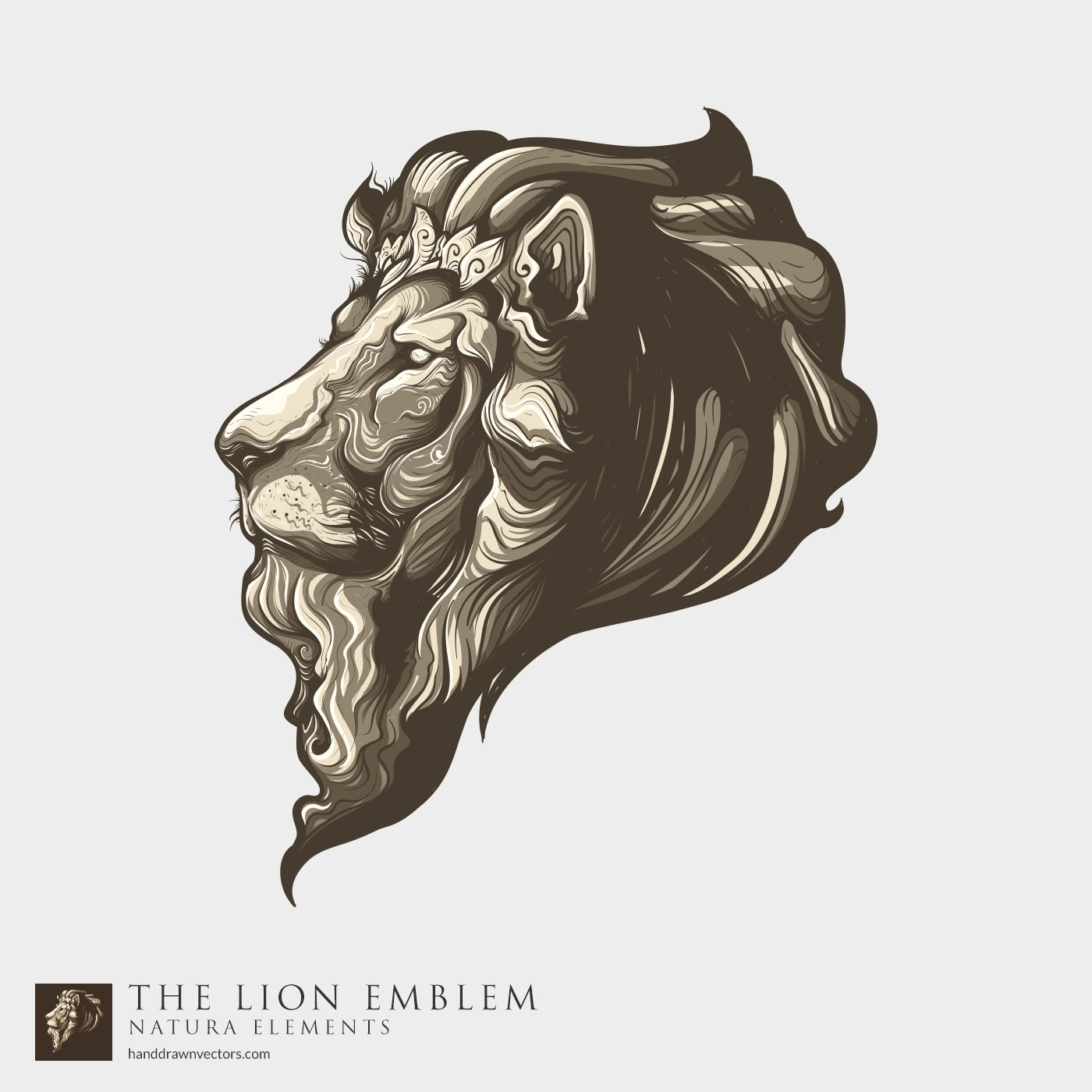 Lion Head Mascot Vector 1400x1400 Lion Head Mascot Vector