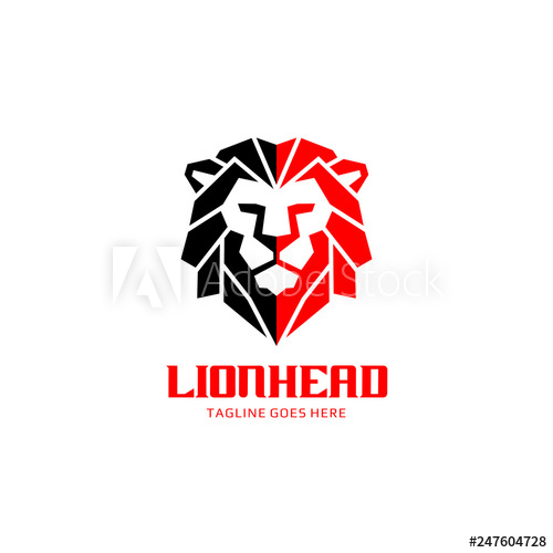 Abstract Lion Head Logo Vector Template 500x500 Abstract Lion Head Logo Vector Template
