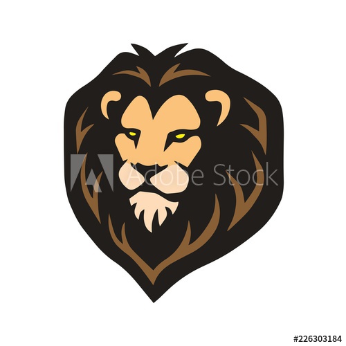 African Lion Head Logo Vector Template Design Mascot Illustration 500x500 African Lion Head Logo Vector Template Design Mascot Illustration