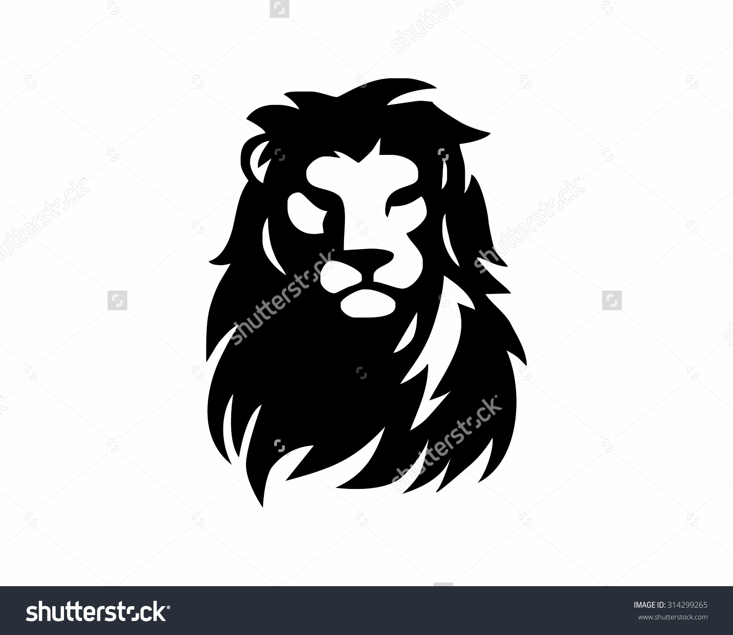 Lion Face Silhouette Vector 1500x1300 Lion Face Silhouette Vector