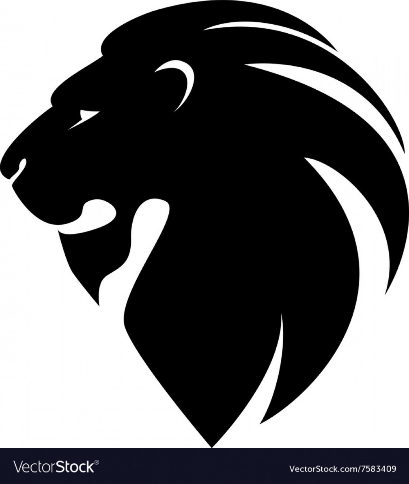 Lion Head Silhouette Vector at Vectorified.com | Collection of Lion