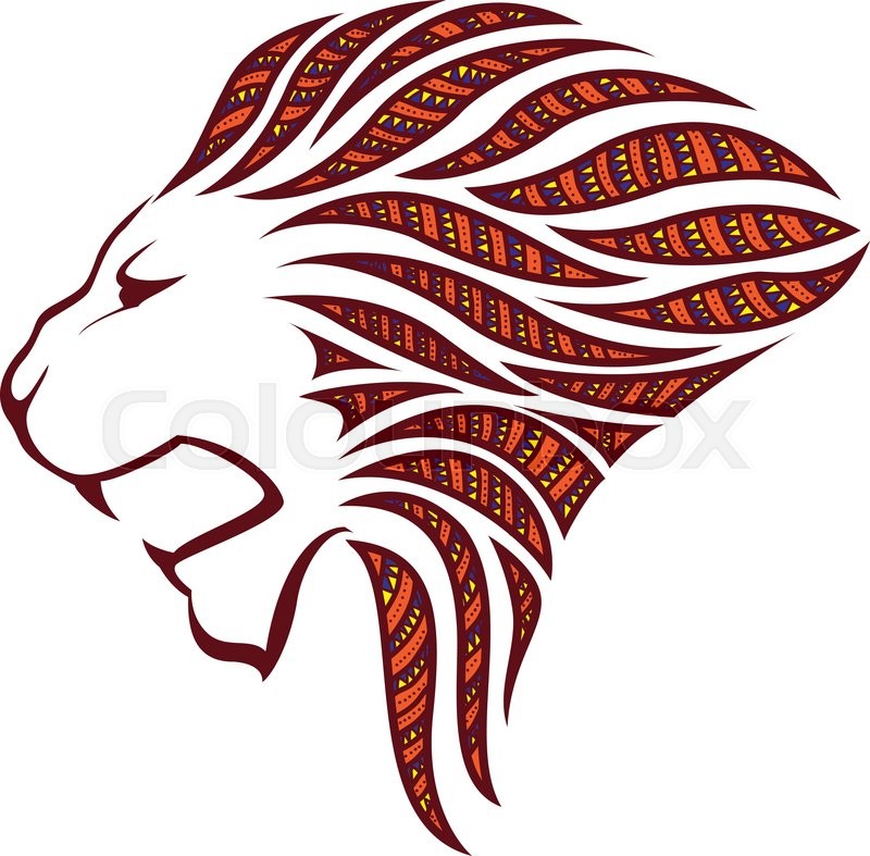 Lion Head Silhouette On White Stock Vector Colourbox 800x787 Lion Head Silhouette On White Stock Vector Colourbox