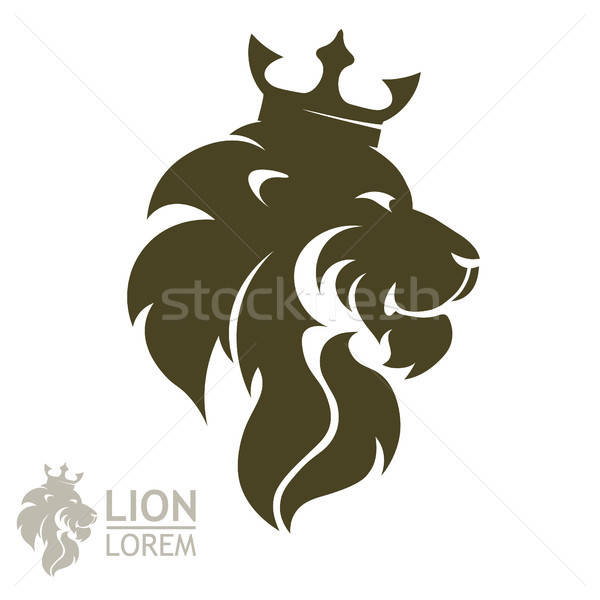 Lion Head With Crown Vector Vector Illustration Andrei Malysh 600x600 Lion Head With Crown Vector Vector Illustration Andrei Malysh