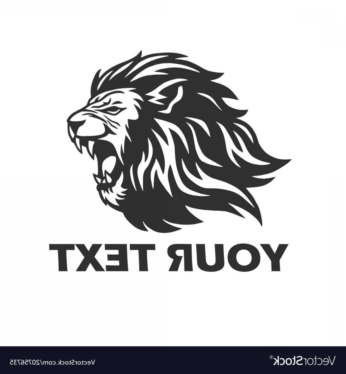 1200x1296 Lion Head Roaring Mascot Logo Template Vector Handandbeak