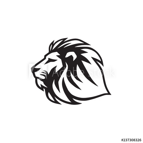 500x500 Lion Head Vector Logo Template