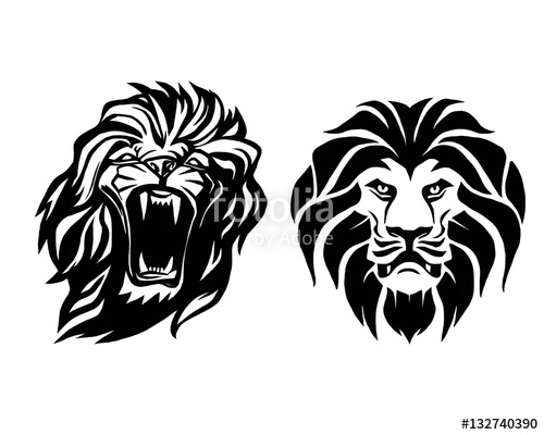500x400 Lion Head Logotype Of Vector Template Creative Illustration