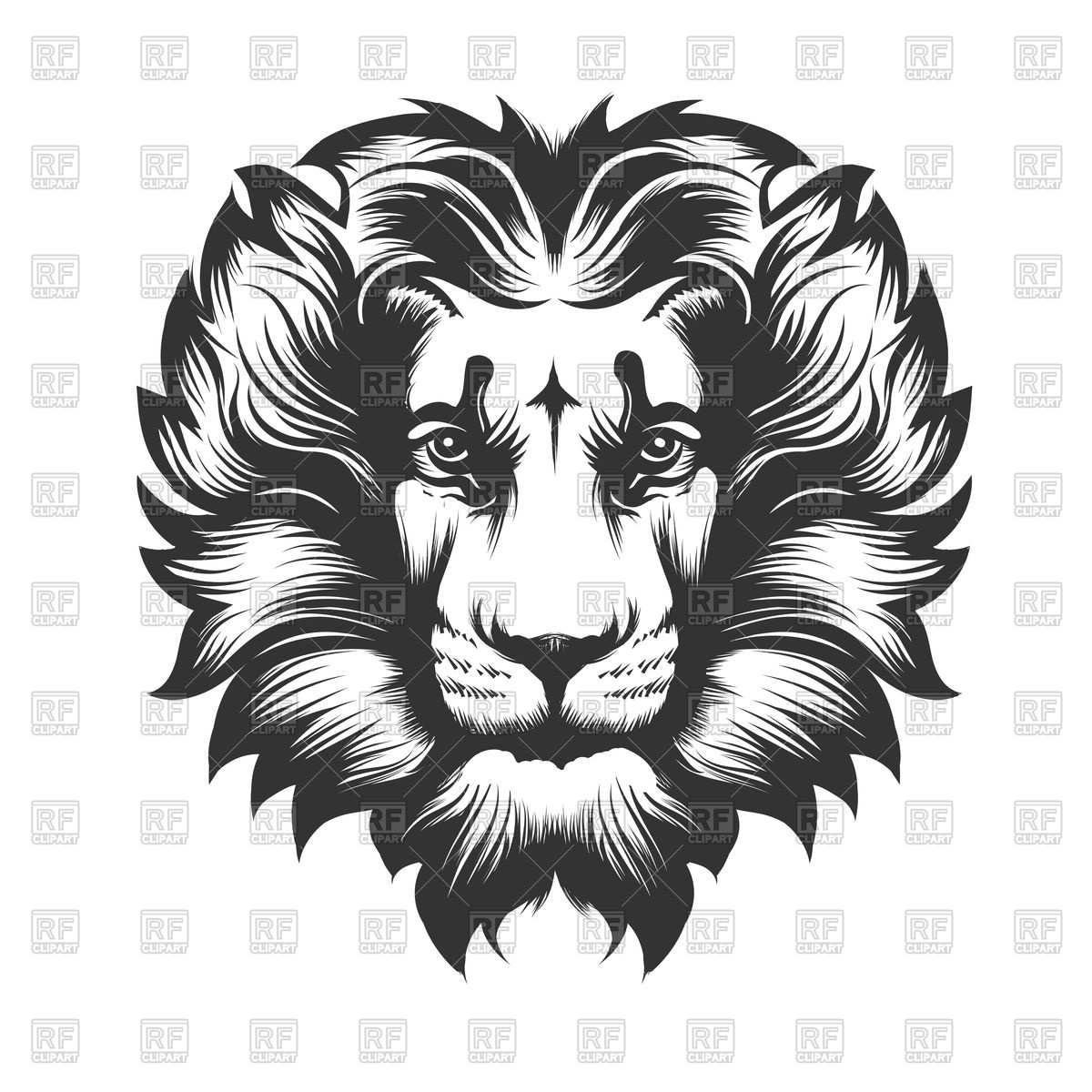 Lion Head Drawn In Engraving Style Vector Image Of Plants 1200x1200 Lion Head Drawn In Engraving Style Vector Image Of Plants