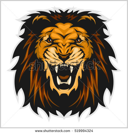 450x470 Download Free Png Lion Head Vector Illustration