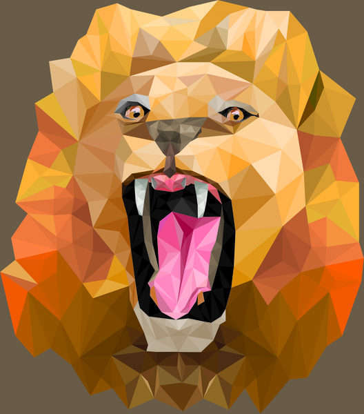 528x600 Lion Face Free Vector In Adobe Illustrator