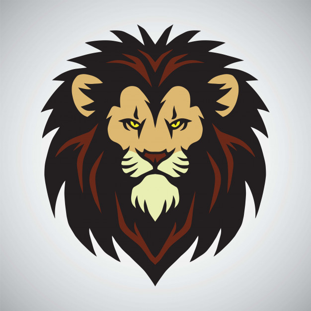 626x626 Lion Head Mascot Logo Design Vector Illustration Vector Premium